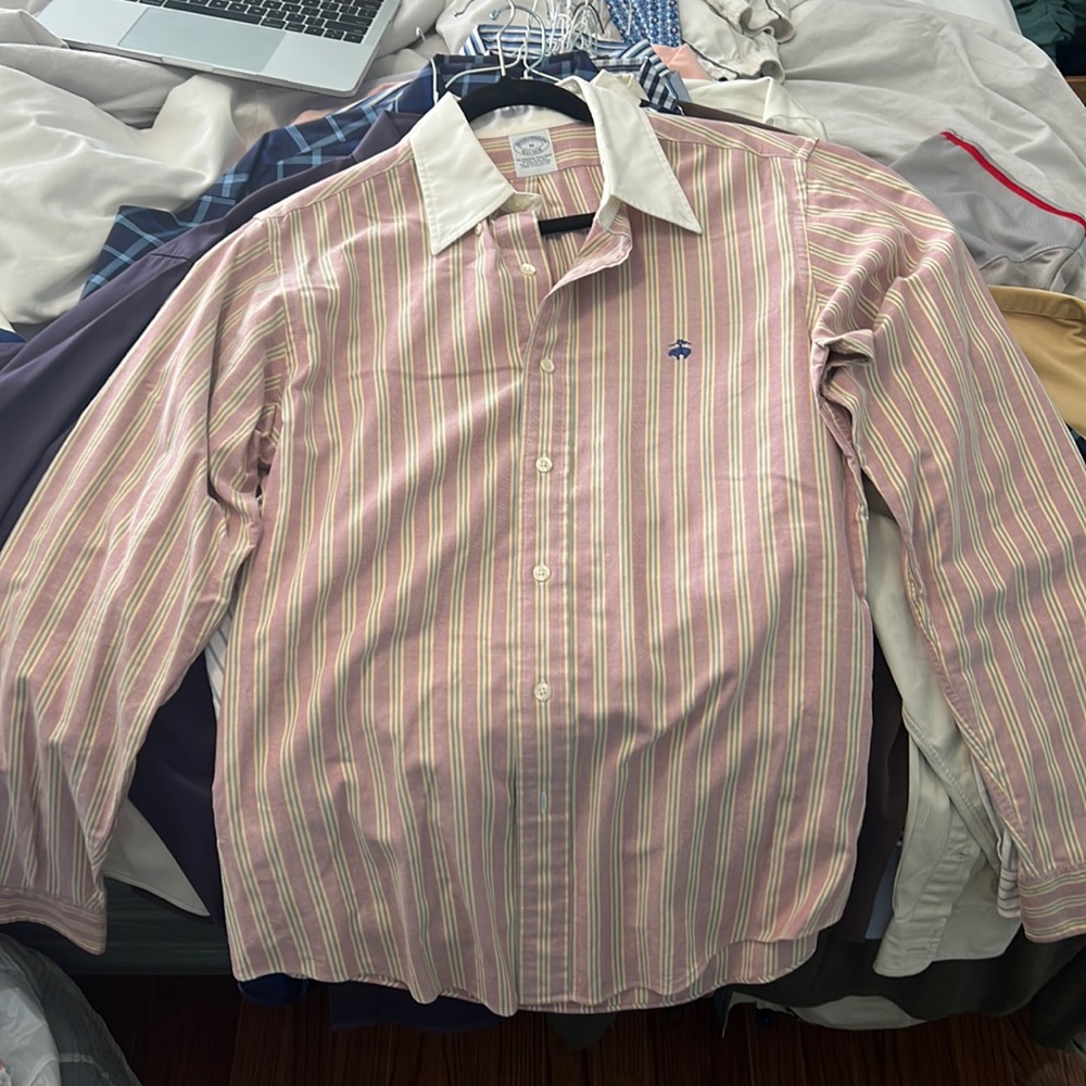 Brooks Brothers Dress Shirt size Medium Mens or Womens